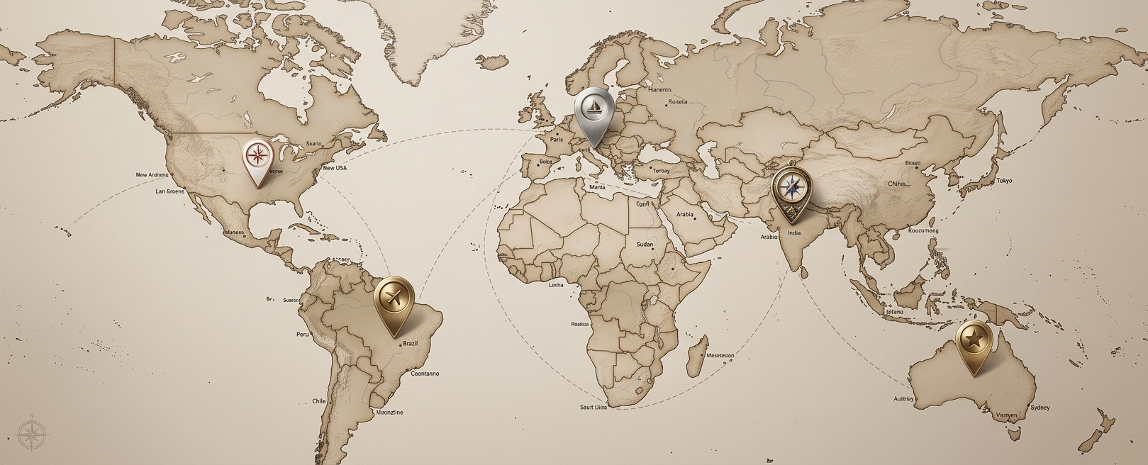 Map of regions the van has traveled